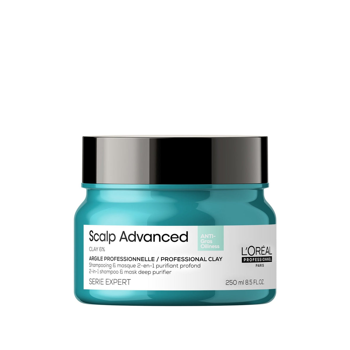 L’Oréal Professionnel SCALP ADVANCED – Anti-Oiliness 2-In-1 Deep Purifier Clay 250ml – Herstellerbild