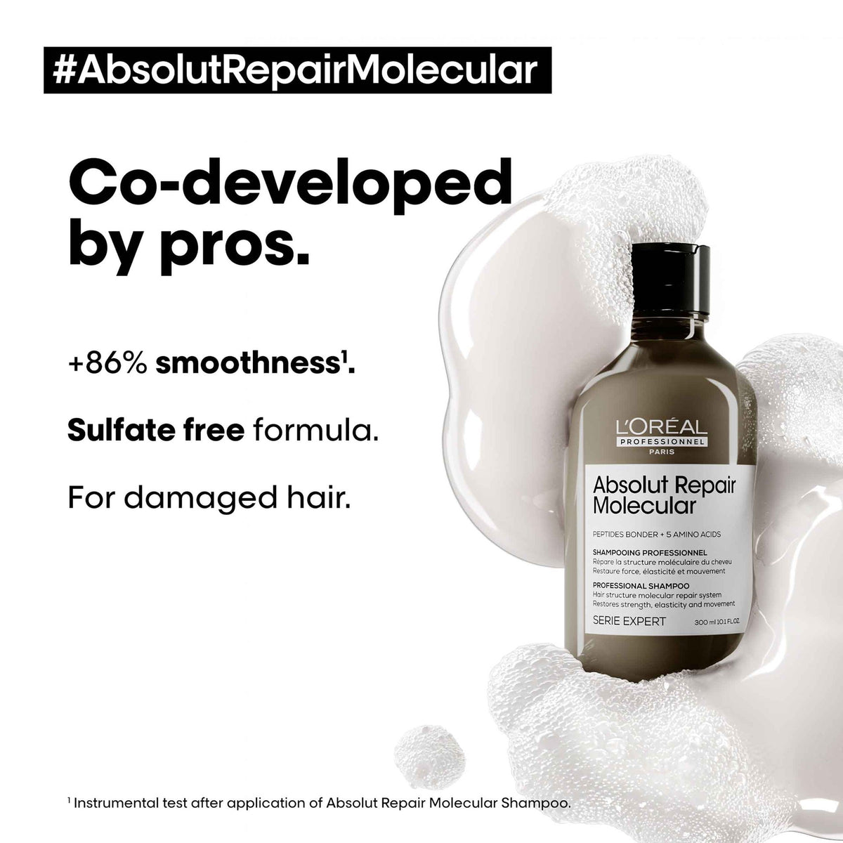 L’Oréal Professionnel Absolut Repair Molecular Shampoo: Formel, Textur und instrumentell geprüfte Geschmeidigkeit