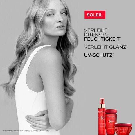Kérastase Soleil: Herstellermotiv zur Pflegeroutine mit separat erhältlichen Produkten