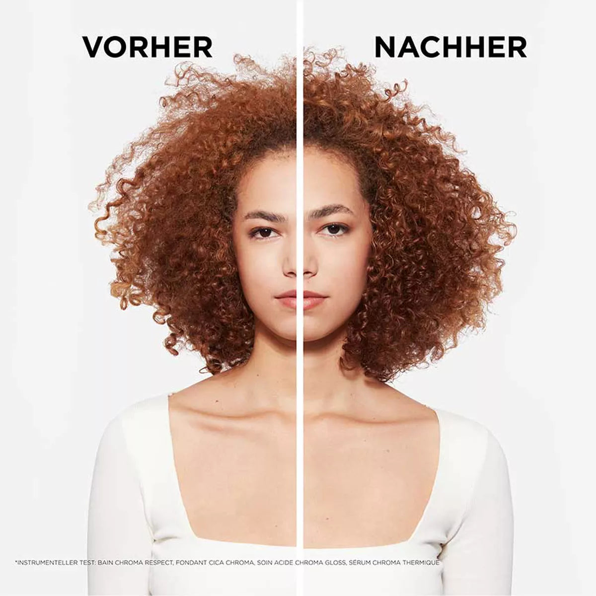 Kérastase Chroma Absolu: Herstellervergleich mit coloriertem Lockenhaar und Routinenachweis