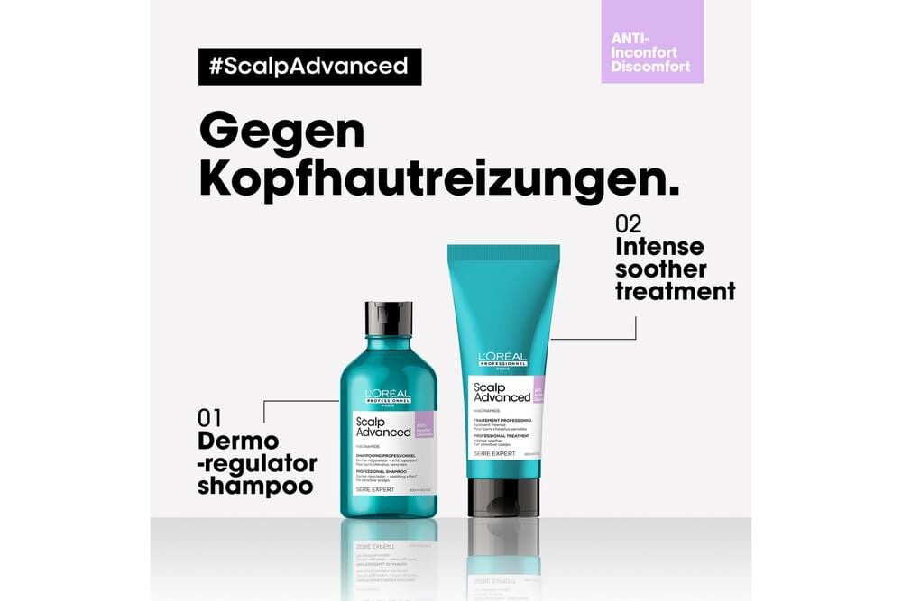 Scalp Advanced Shampoo und Intense Soother Treatment – separat erhältlich