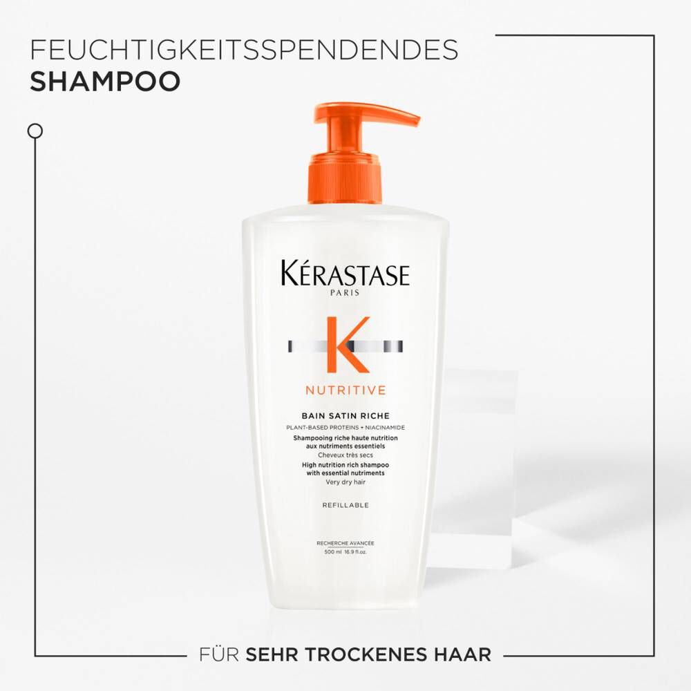 NUTRITIVE Bain Satin Riche - Pumpe inklusive! 500ml Kerastase