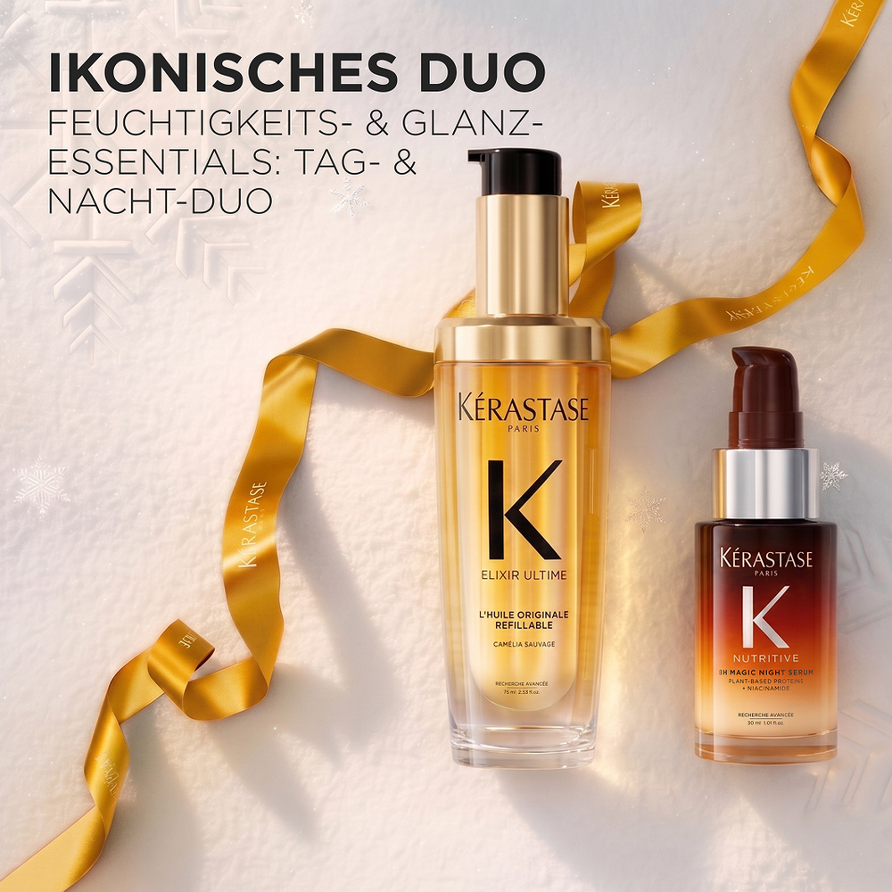 Elixir Oil Duo Holiday Set 75 ml, 30 ml – enthaltene Produkte im Hersteller-Stillleben