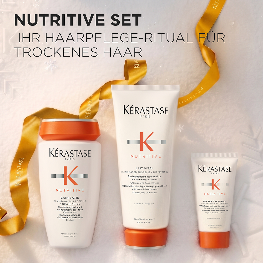 Nutritive Trio Holiday Set 250 ml, 200 ml, 50 ml – enthaltene Produkte im Hersteller-Stillleben
