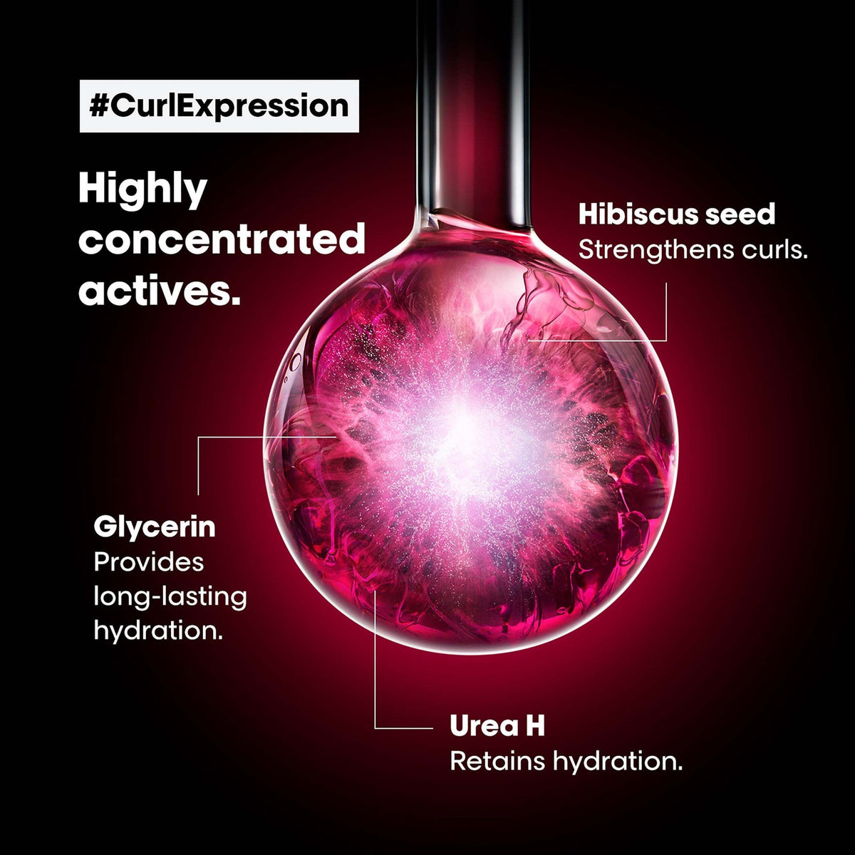 L’Oréal Professionnel CURL EXPRESSION Feuchtigkeitsmaske: Glycerin, Urea H und Hibiskussamen in der Curl Expression Linie