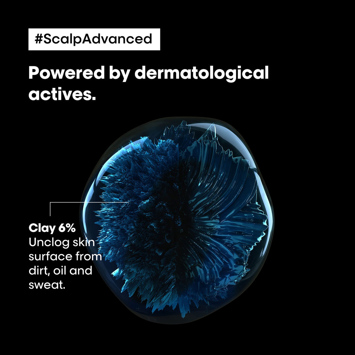 L’Oréal Professionnel SCALP ADVANCED Anti-Oiliness 2-in-1 Clay: 6Prozent Tonerde im Hersteller-Technologiemotiv