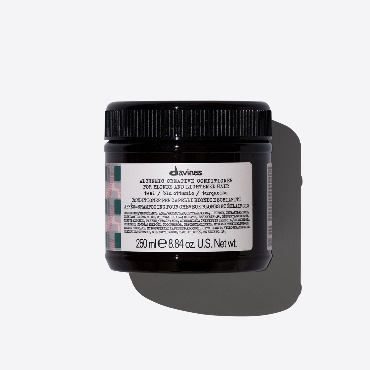 DAVINES ALCHEMIC CREATIVE CONDITIONER TEAL BLUE Davines