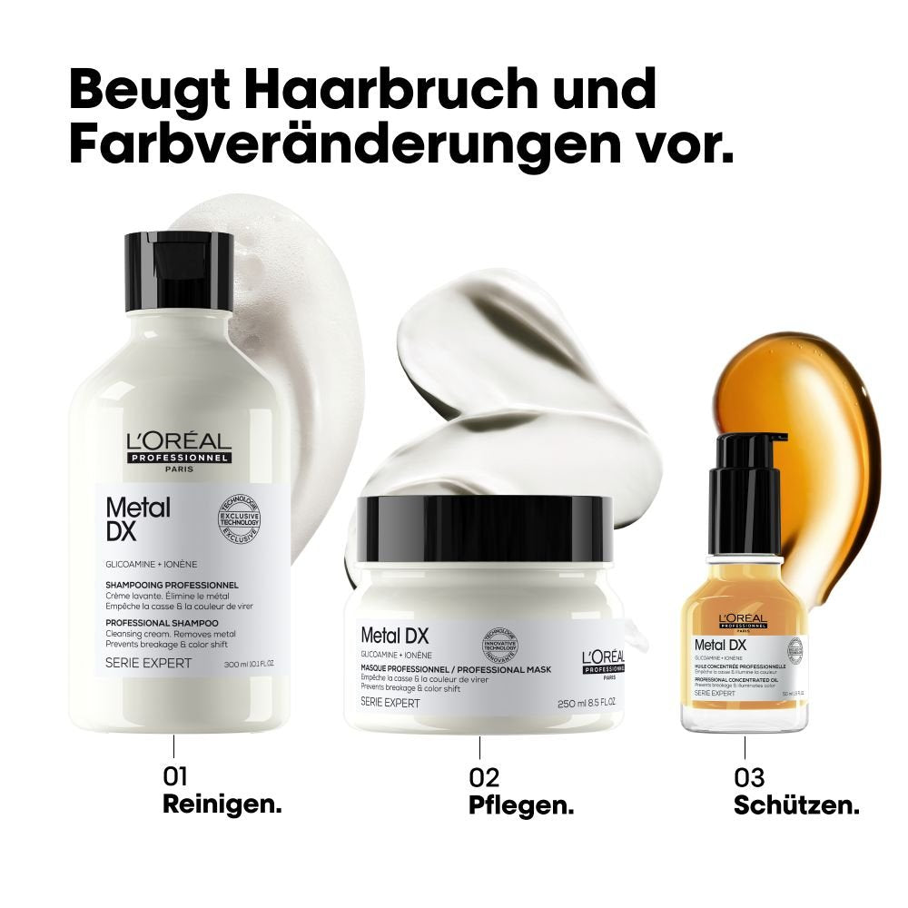 L’Oréal Professionnel Metal DX: Shampoo, Maske und Öl als separat erhältliche Routine