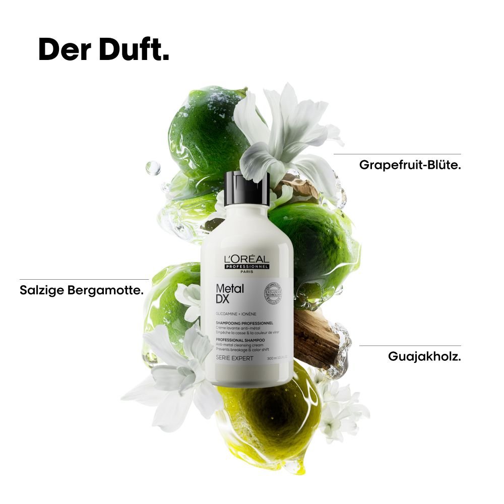 L’Oréal Professionnel Metal DX Duft mit Grapefruitblüte, salziger Bergamotte und Guajakholz