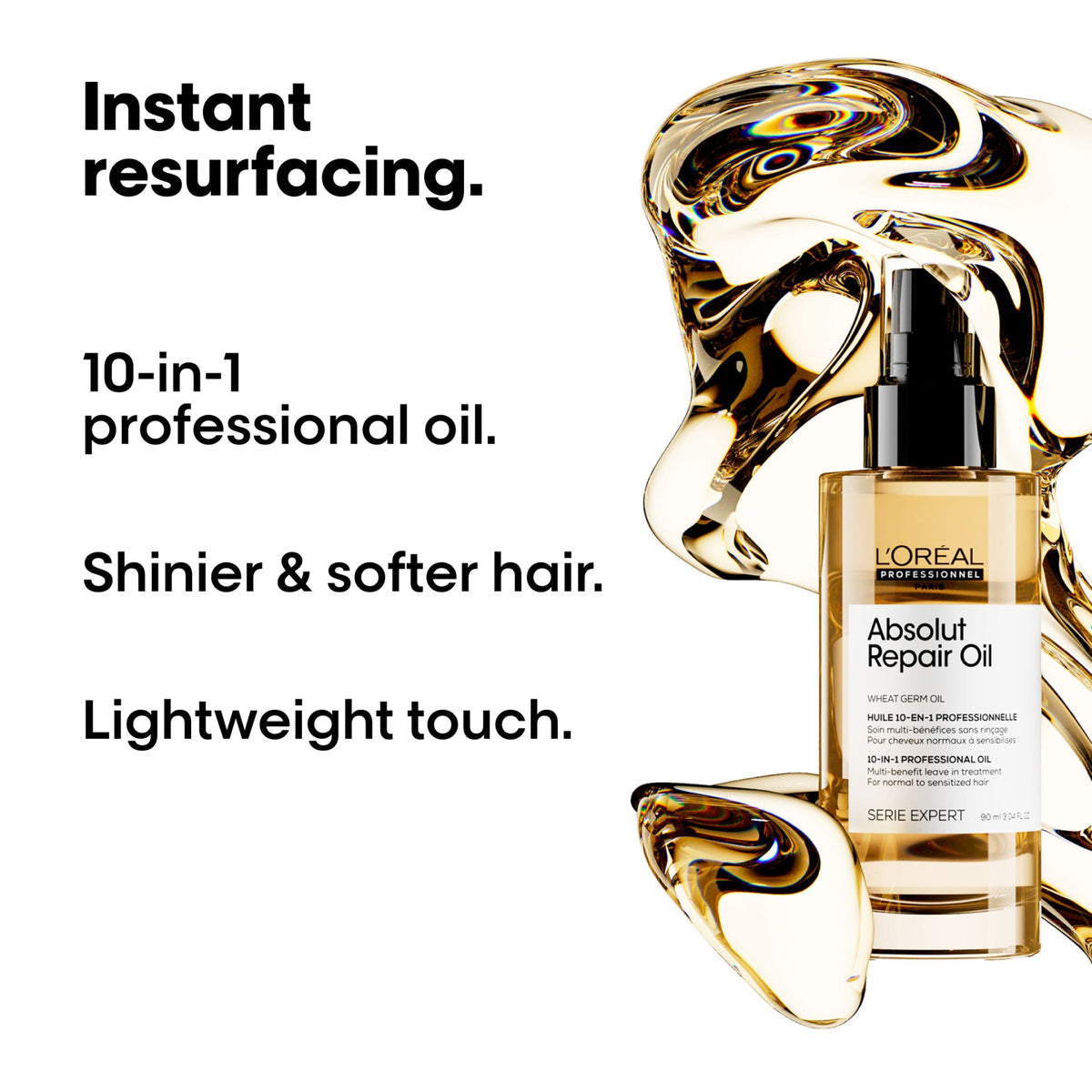 L’Oréal Professionnel ABSOLUT REPAIR – 10-in-1 Pflegeöl: Leichtes Pflegeöl für Glanz und Geschmeidigkeit