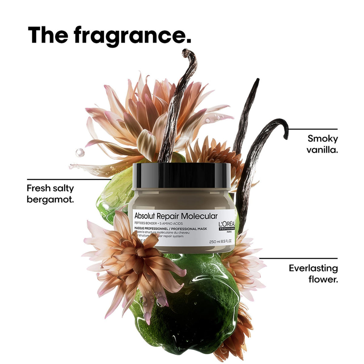 L’Oréal Professionnel Absolut Repair Molecular Maske: Duft mit Bergamotte, rauchiger Vanille und Immortelle