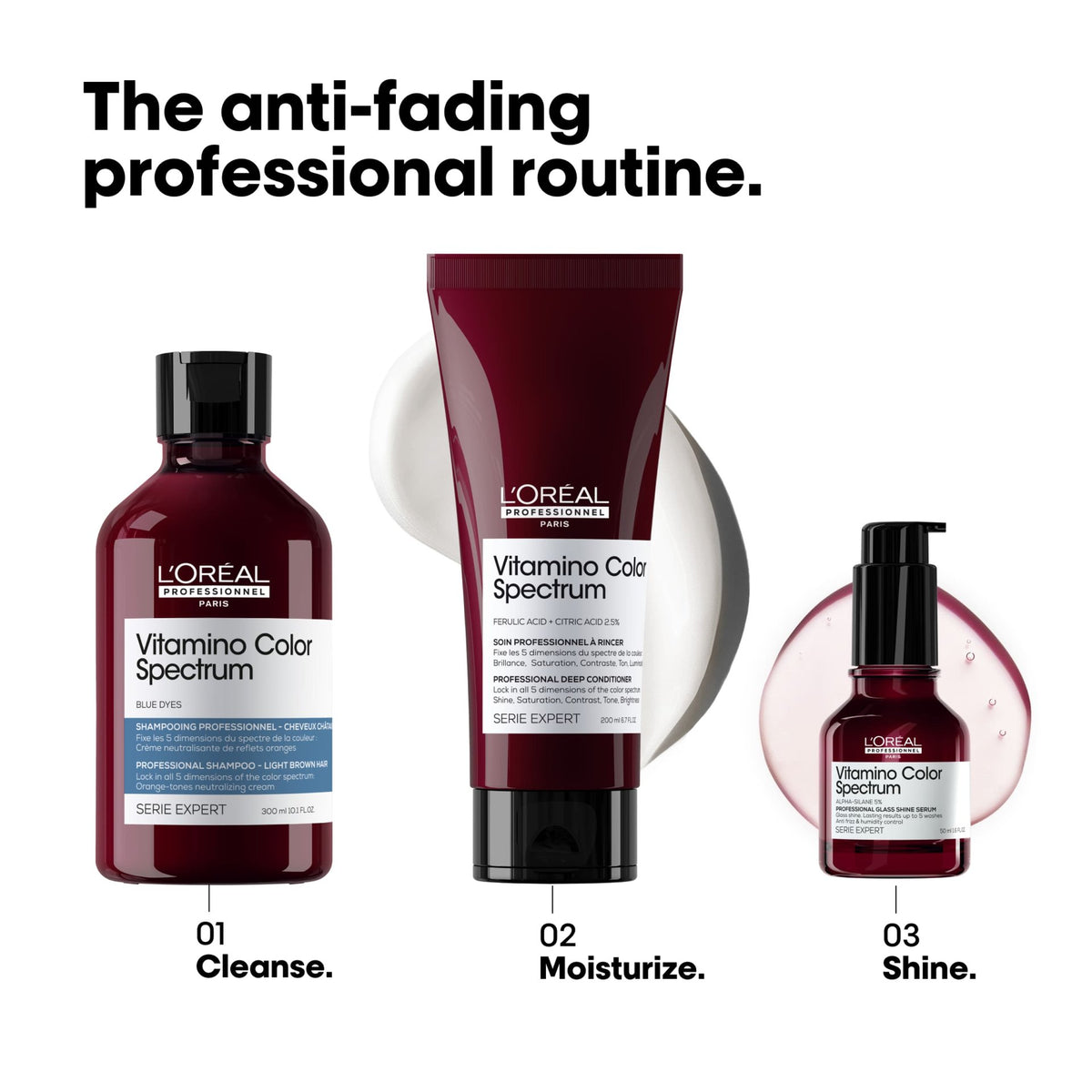 L’Oréal Professionnel VITAMINO COLOR SPECTRUM – Orange Tones Neutralizing Shampoo für hellbraunes Haar: Spectrum Pflegeroutine, weitere Produkte separat