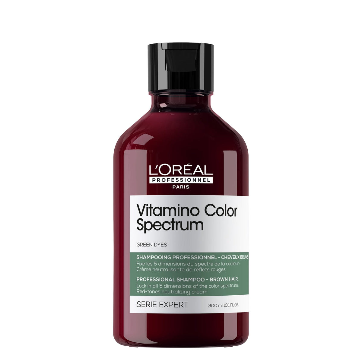 L’Oréal Professionnel VITAMINO COLOR SPECTRUM – Red Tones Neutralizing Shampoo für dunkelbraunes Haar 300ml – Herstellerbild