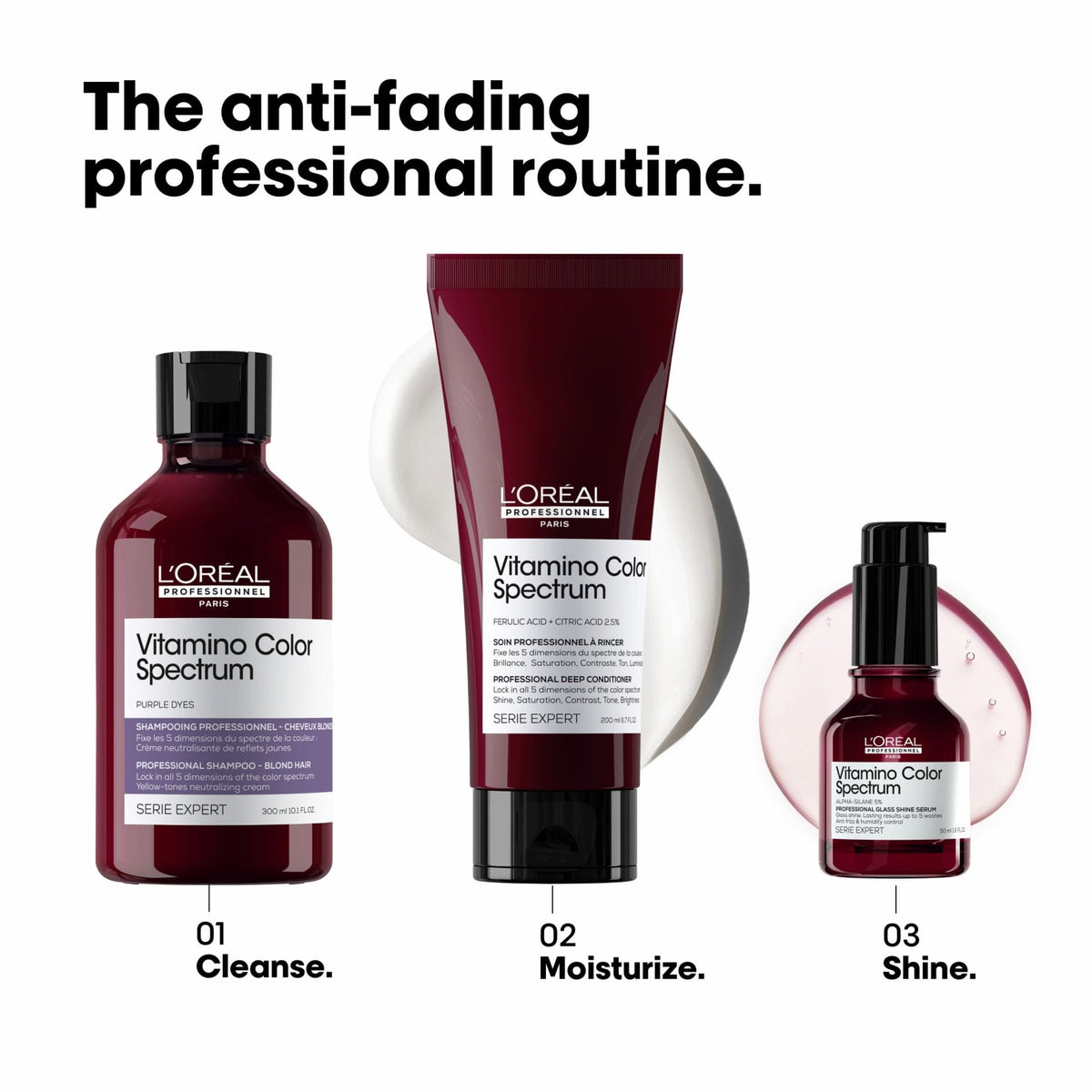 L’Oréal Professionnel VITAMINO COLOR SPECTRUM – Gelbstiche Neutralisierendes Shampoo für blondes Haar: Spectrum Pflegeroutine, weitere Produkte separat